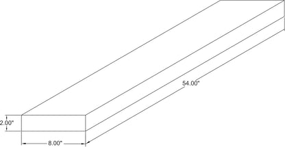 Joel's Antiques 54 Inch Wooden Floating Shelves for Wall - 54x8x2 in - Made of Natural Wood - Long