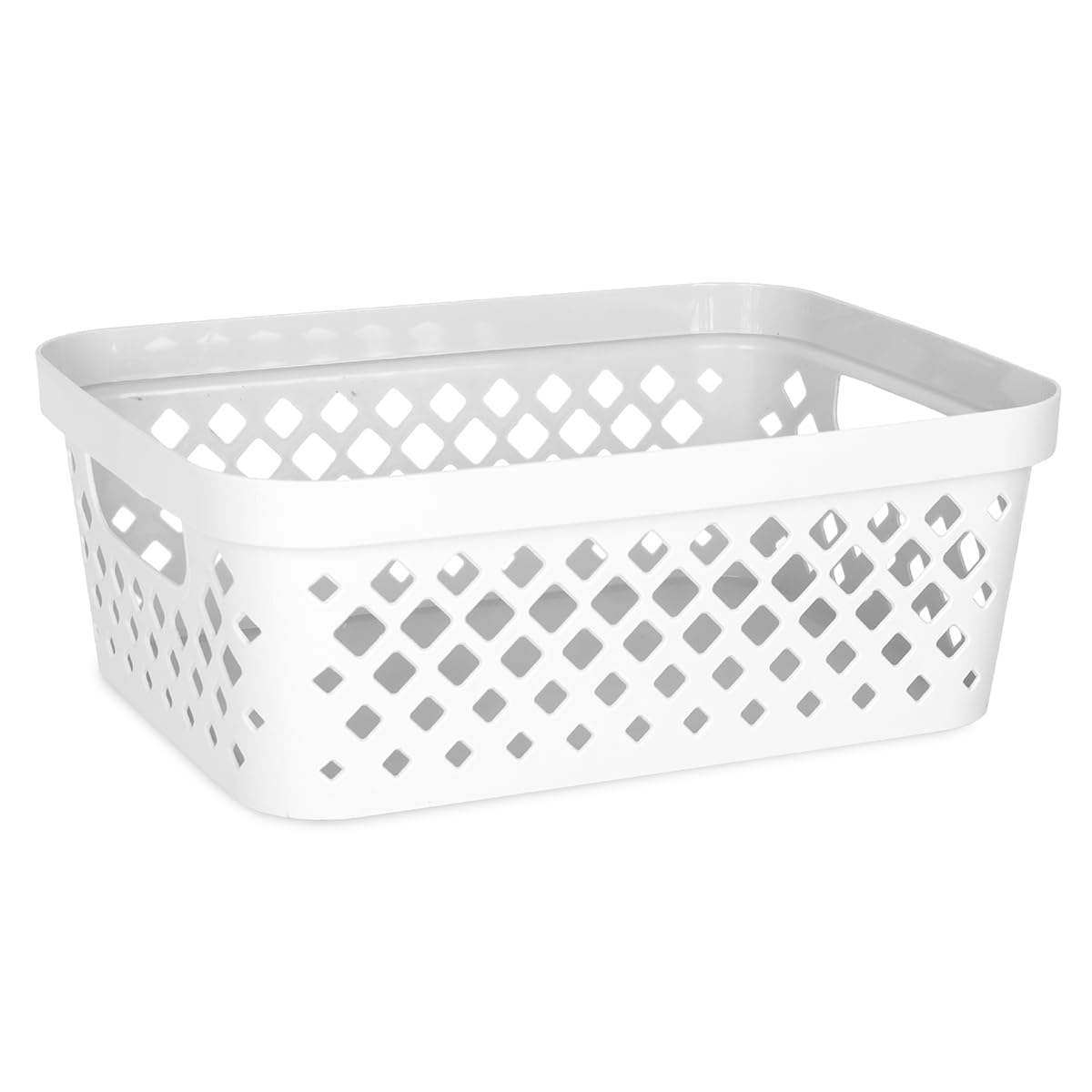 Glad Plastic Storage Basket Set, Value Pack of 6 | Open Storage Bins for Shelves, Bathroom, Pantry