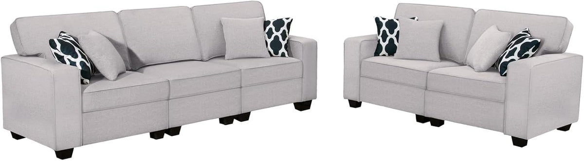 L Lengend Vansen Modular Sectional Sofa U Shaped Couch with Ottoman Modern Reversible Corner