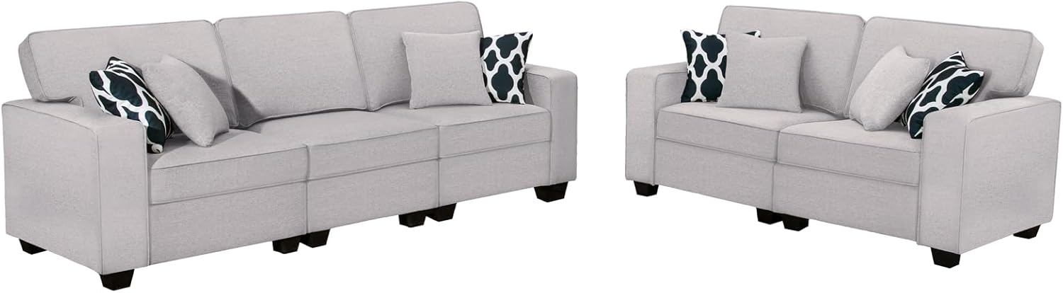 L Lengend Vansen Modular Sectional Sofa U Shaped Couch with Ottoman Modern Reversible Corner