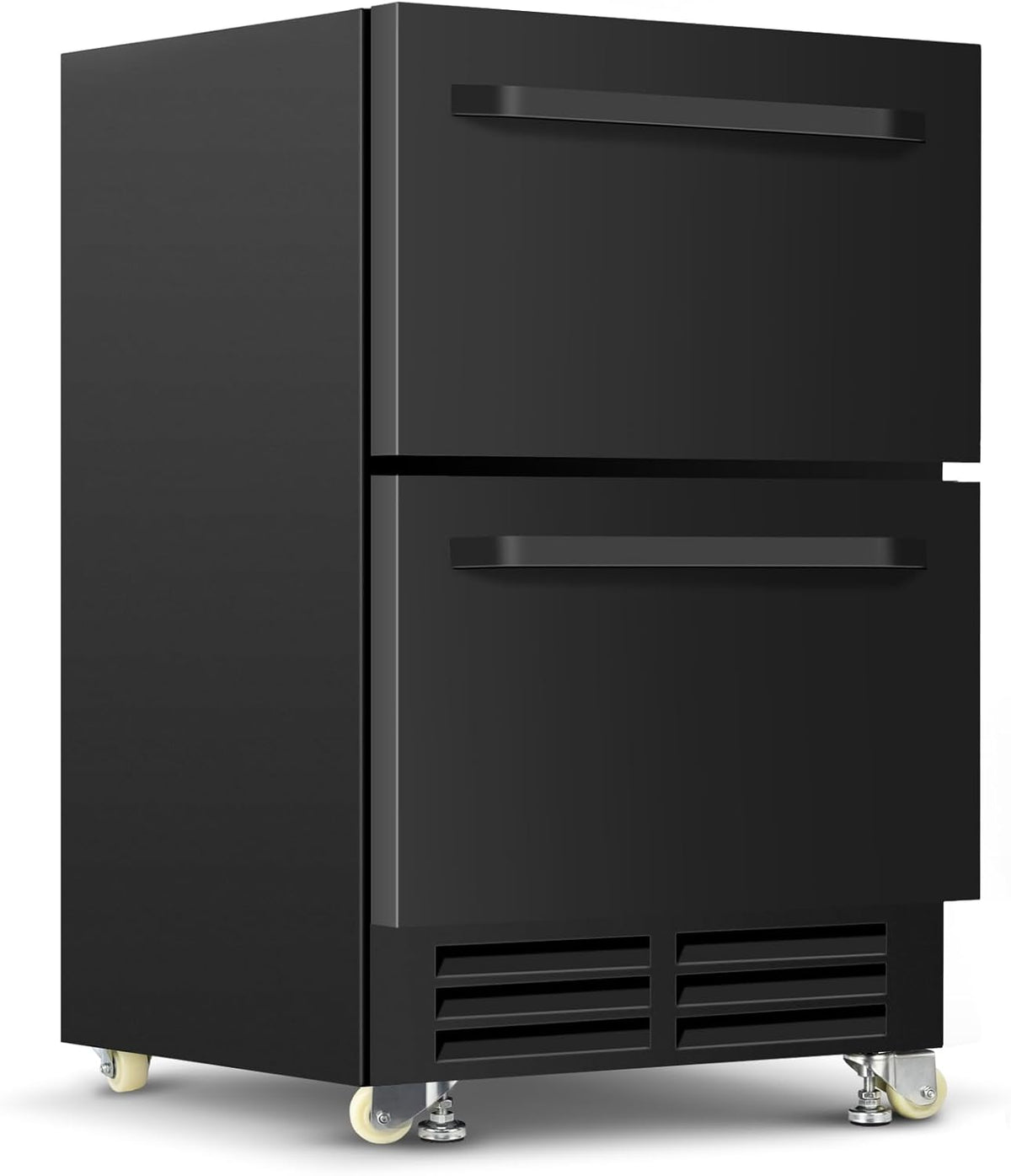 24 Inch Under Counter Dual Drawer Beverage Fridge, Weather Proof Outdoor Beverage Refrigerator for
