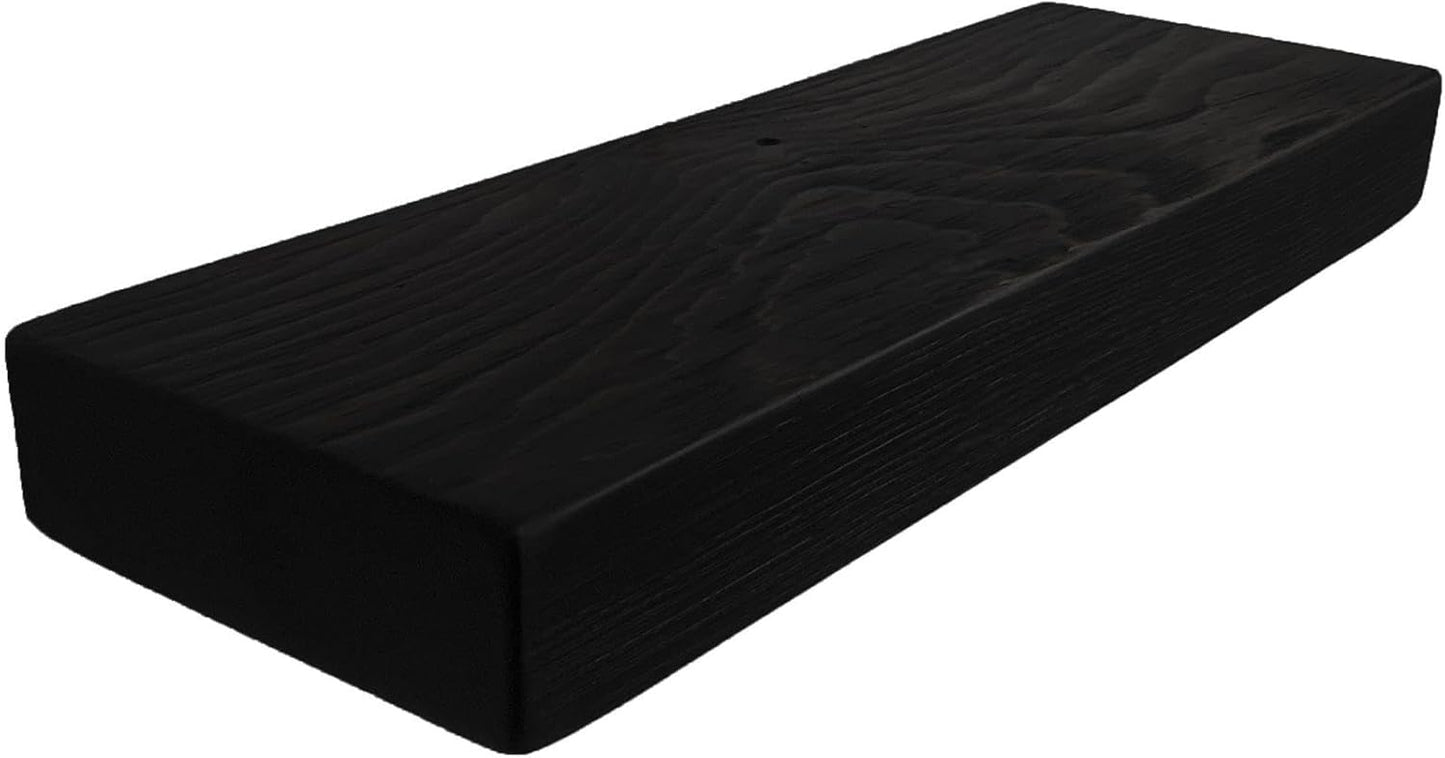 Joel's Antiques 18 Inch Wooden Floating Shelves for Wall - 18x8x2 in - Made of Natural Wood - Short