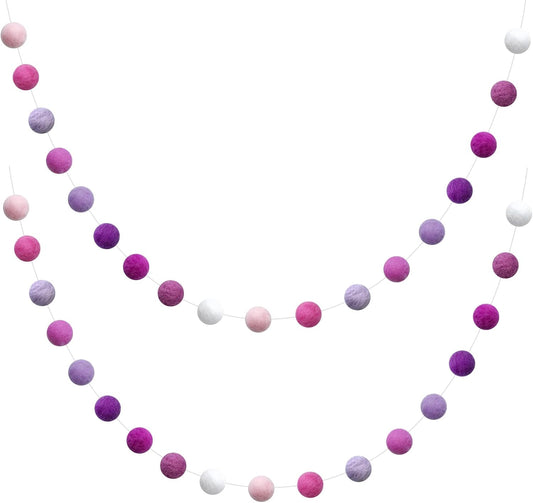 Felt Ball Garland Misscrafts 9.8 Feet 100% Wool Roving Pom Pom Garland 20mm Colorful for Baby