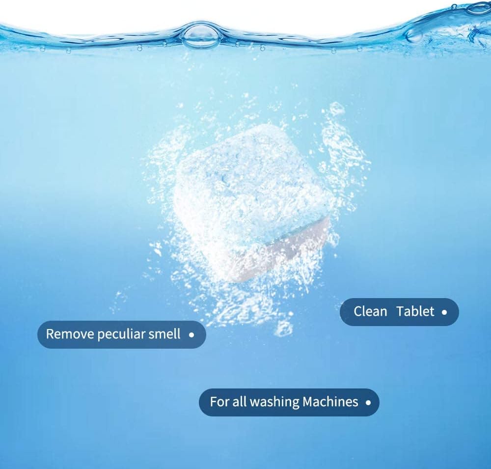 NATRUTH Washing Machine Cleaner Descaler 30 Pack Deep Cleaning Washer Cleaner Tablets For HE Front