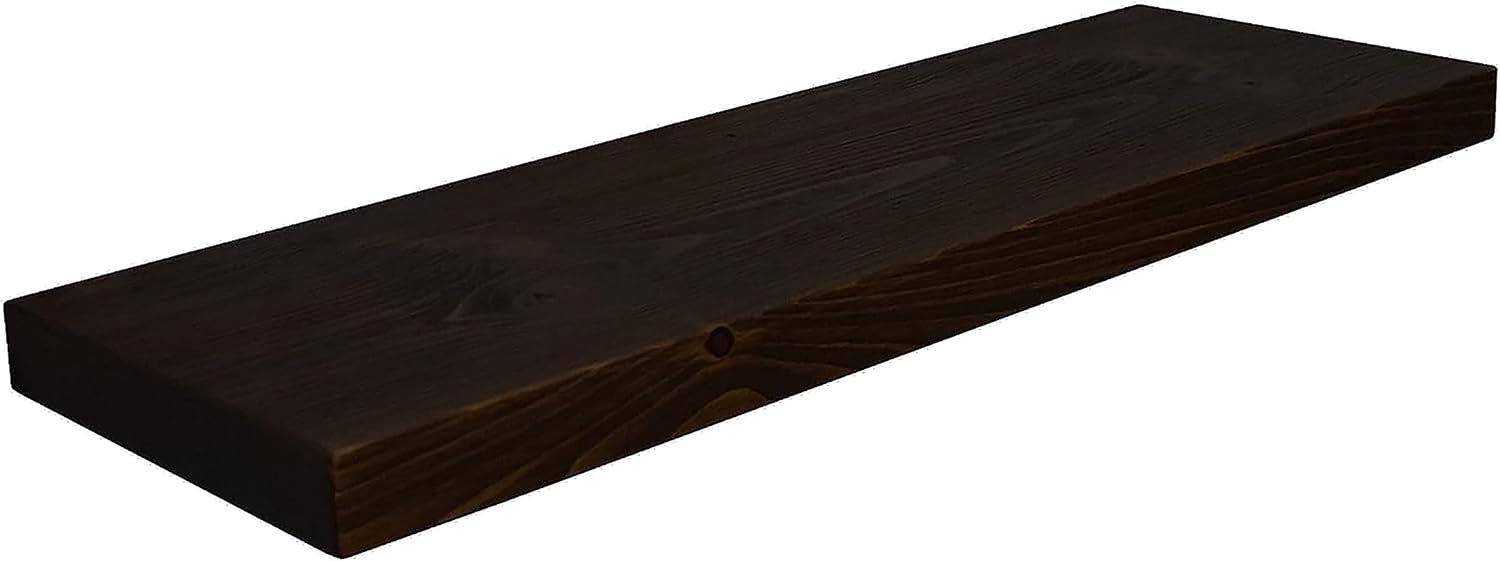 Joel's Antiques 48 Inch Wooden Floating Shelves for Wall - 48x12x2 in - Made of Natural Wood - Long