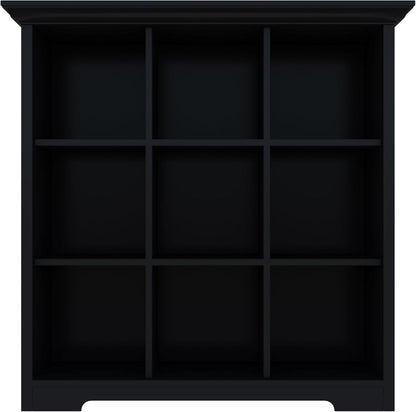 Cube Storage Bookcase with Base - Wooden 3 Tiers Floor Standing Open Shelf Cabinet for Home and