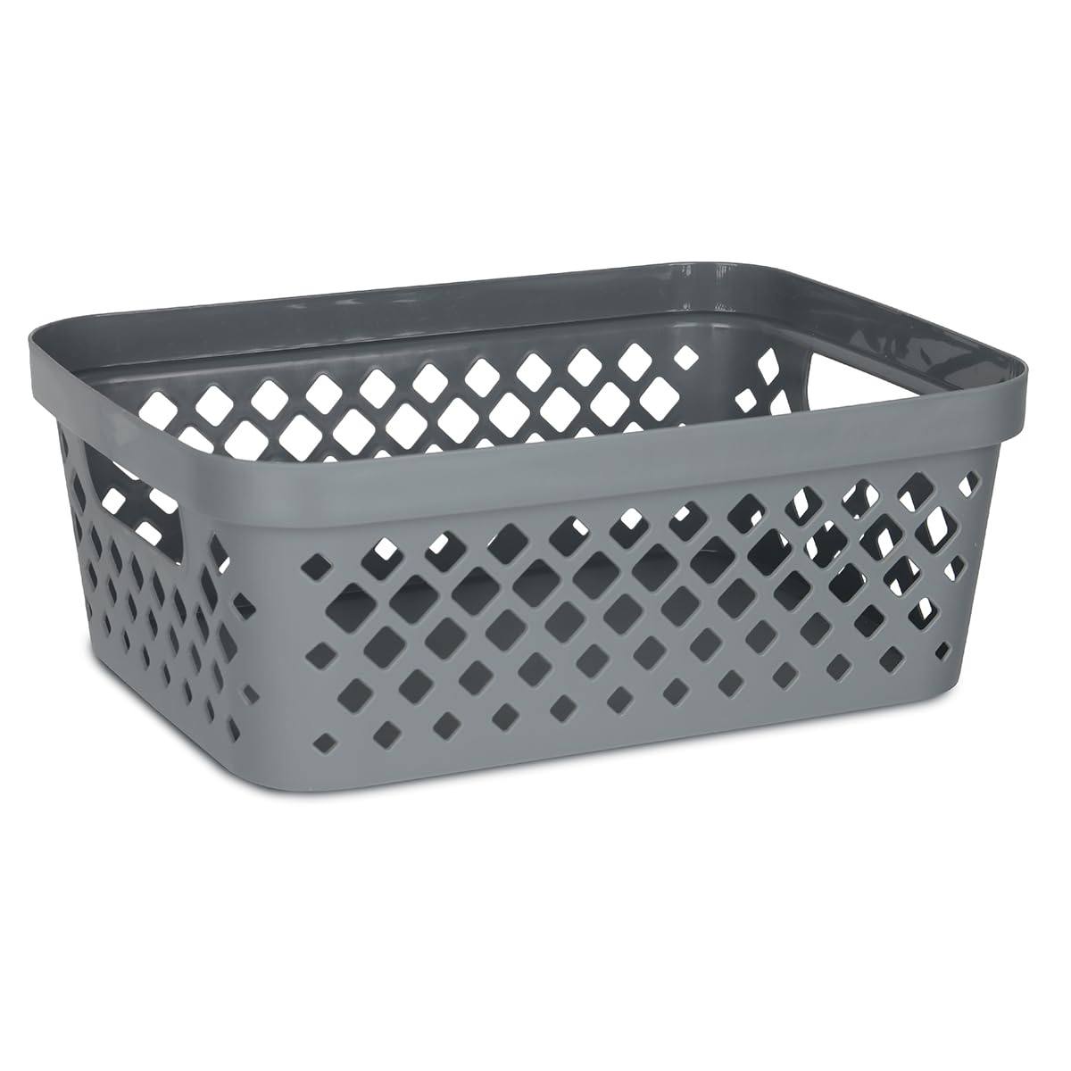 Glad Plastic Storage Basket Set, Value Pack of 6 | Open Storage Bins for Shelves, Bathroom, Pantry