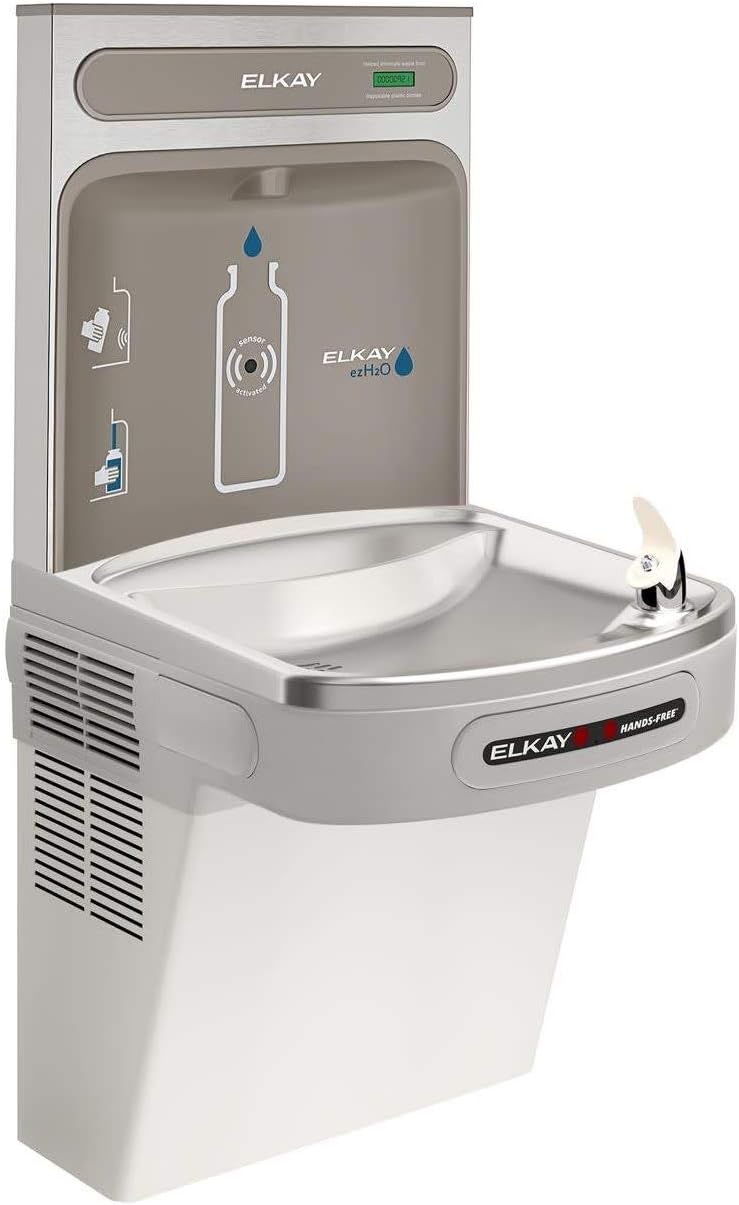 Elkay EZO8WSLK EZH2O Wall Mounted Drinking Fountain and Hands Free Bottle Filling Station with