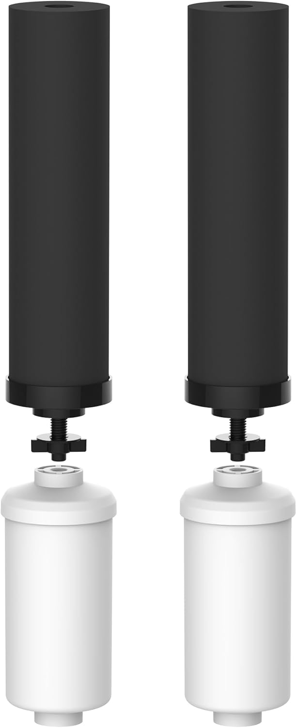 Waterdrop NSF/ANSI 42&372 Standard Gravity Water Filter, Replacement for Berkey® BB9-2® Black