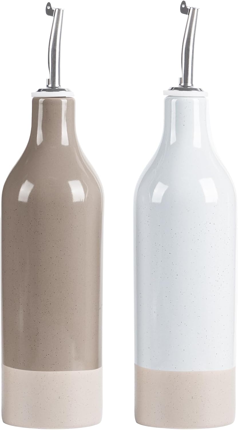 famiware Milkyway 16oz Ceramic Olive Oil Dispenser Bottle, Olive Oil and Vinegar Dispenser Bottle