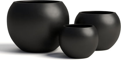 DTY Signature Mount Sherman Lightweight Durable Modern Fiberstone Sphere Planter for Indoor &