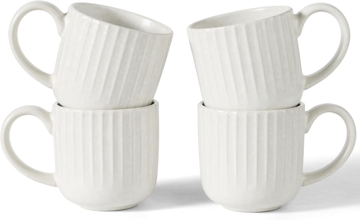 famiware Coffee Mugs Set of 4, Starlight 11 oz Mug Cup Set with Handle for Coffee, Tea, Cocoa, Milk