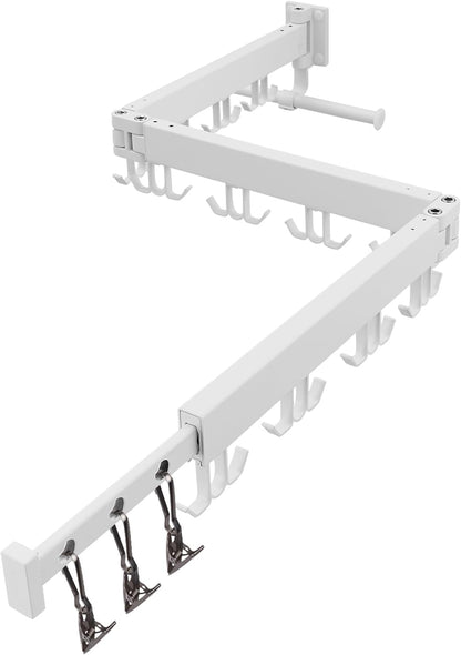 Wall Mounted Clothes Drying Rack,Drying Rack Clothing Wall Mount with Foldable