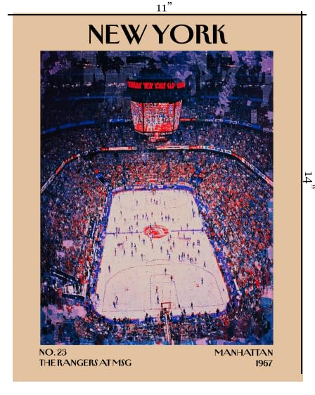 Retro Vintage New York Wall Art Print - 11x14 Unframed Poster - New York City Souvenirs, Cute