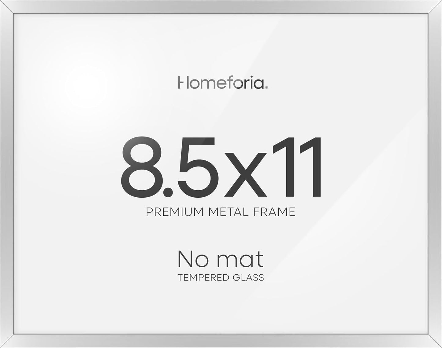 Homeforia 8.5x11 Diploma Frame Silver, High End Metal 8.5 x 11 Certificate Frames, 11x8.5 Document
