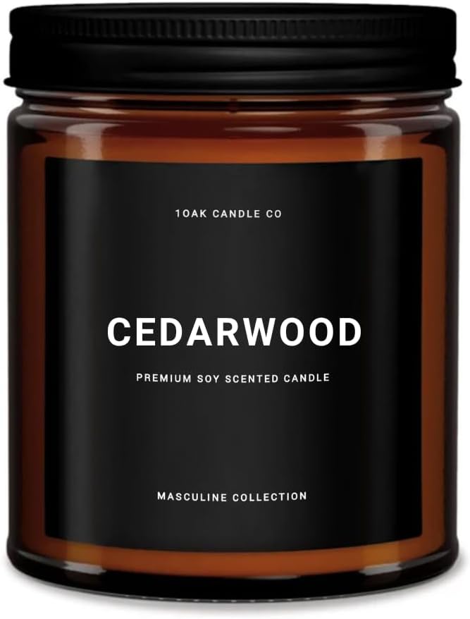 1OAK Scented Candles for Men - Cedarwood Candle - Woodsy Candles - Masculine Decor - Long Burning