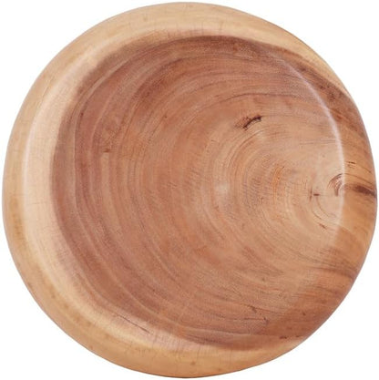 Rutledge & King Naples Wood End Table - Small Round Side Table - Suar Wood Side Table - Round
