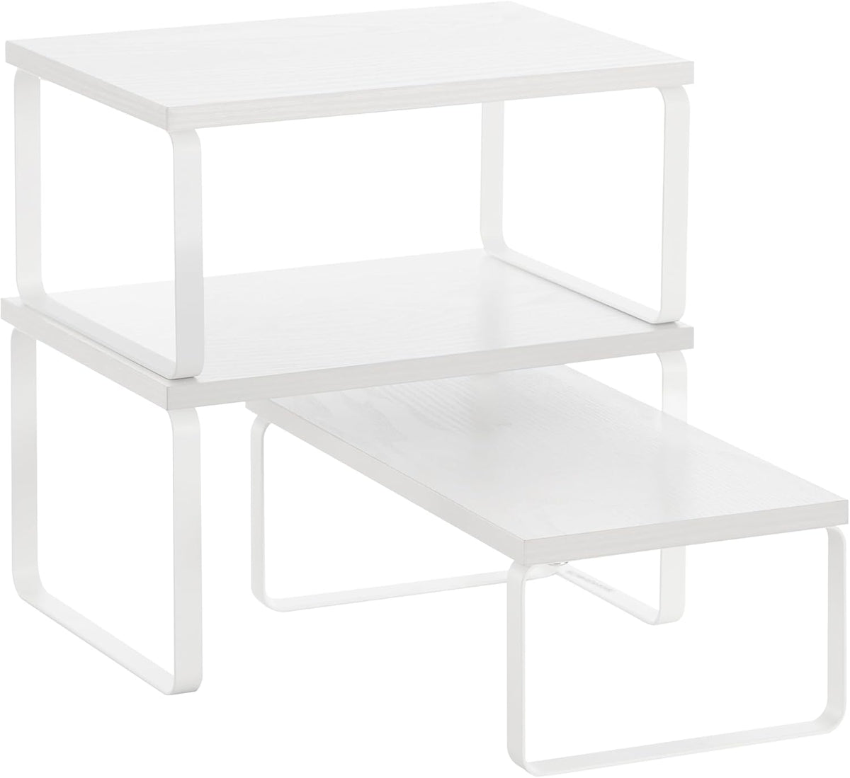 SONGMICS Cabinet Organizer Shelf, Set of 3 Kitchen Counter Shelves, Kitchen Storage, Spice Rack