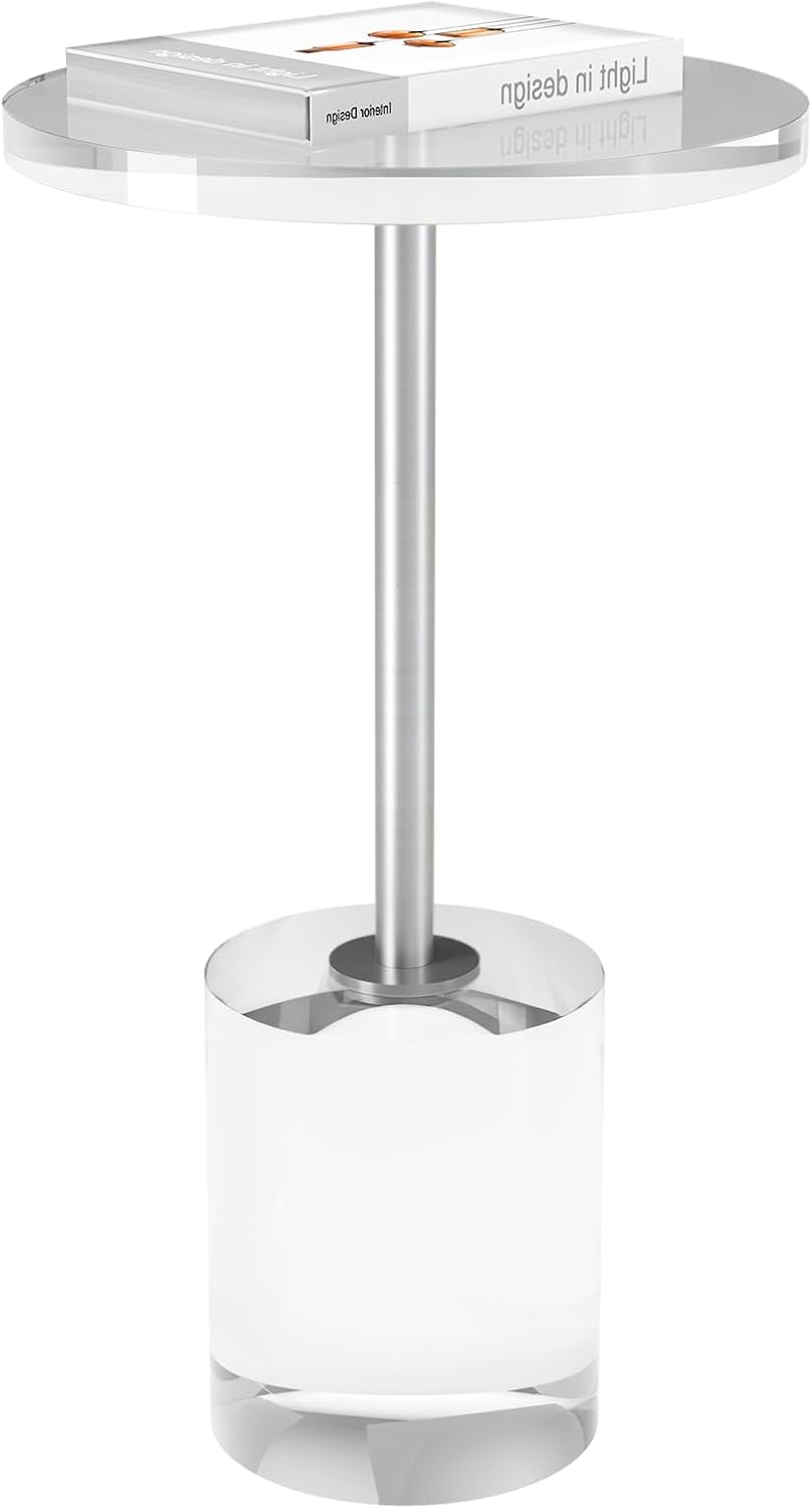Acrylic End Table, Modern Minimalist Acrylic Side Tables, Clear Side Table for Living Room