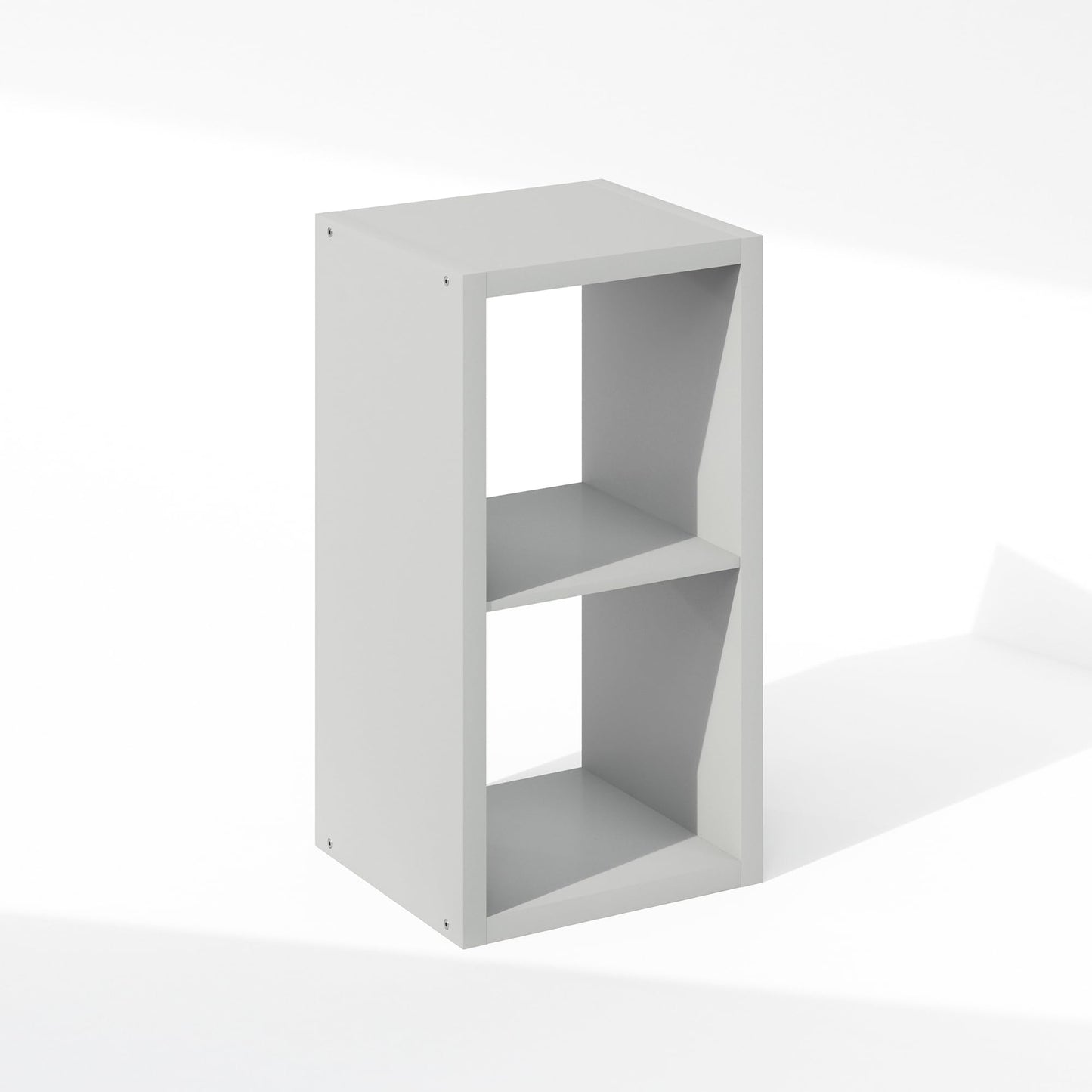 Furinno Cubic Extra Thick 2-Cube Closet Organizers and Storage, Light Grey