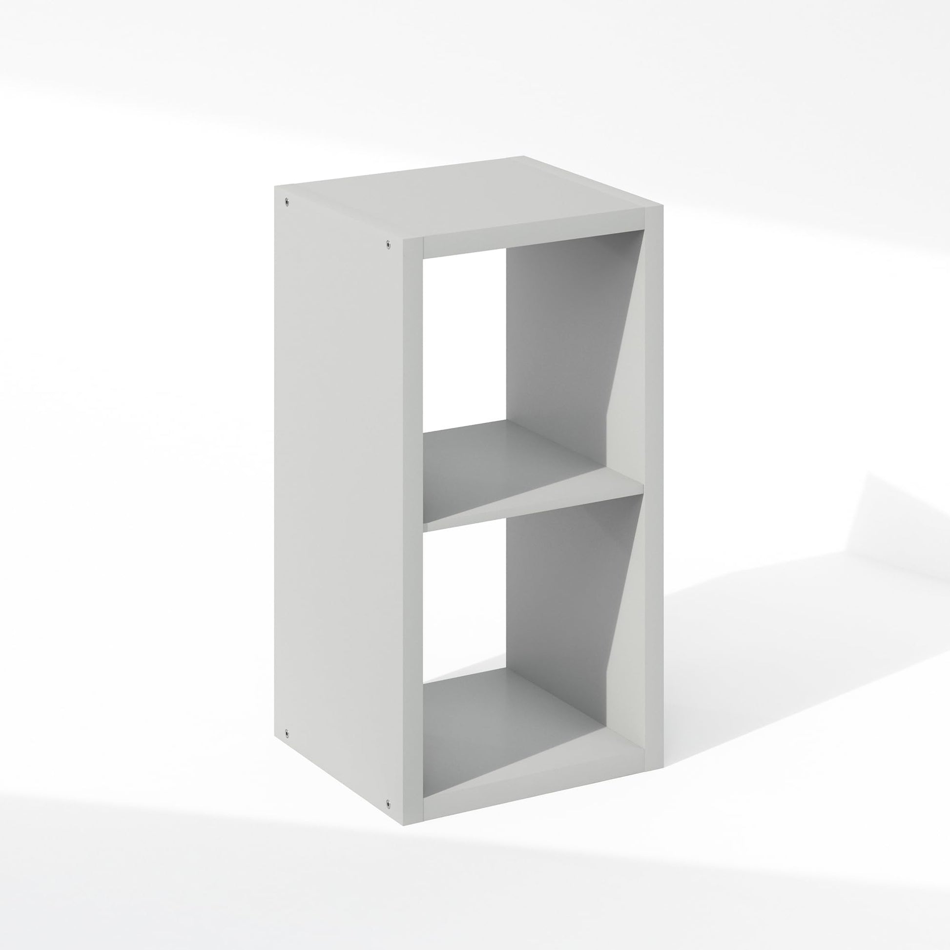 Furinno Cubic Extra Thick 2-Cube Closet Organizers and Storage, Light Grey