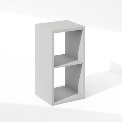 Furinno Cubic Extra Thick 2-Cube Closet Organizers and Storage, Light Grey