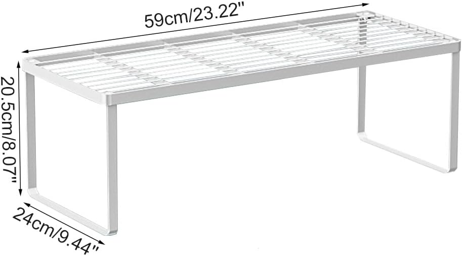 Kitchen Cabinet Storage Shelf Stackable Wire Spice Rack Organizer Heavy Duty Space Saver for
