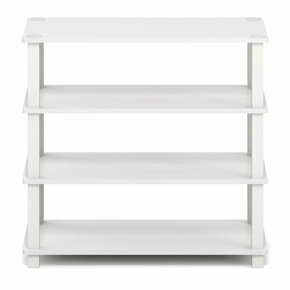 Furinno Turn-S-Tube Shoe Rack, 4-Tier Shoe Organizer, Shoe Storage, 11.6 x 23.6 x 22.3, for Closet