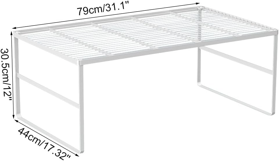 Kitchen Cabinet Storage Shelf Stackable Wire Spice Rack Organizer Heavy Duty Space Saver for