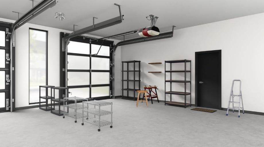 Koolatron Oskar Small Interlocking Shelving Unit, 5-Tier, Tool-Free Assembly, Heavy Duty Storage