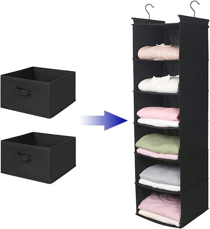 MAX Houser Hanging Shelf Closet Storage Organizer Removable Drawers ，Hanging Storage Organizer