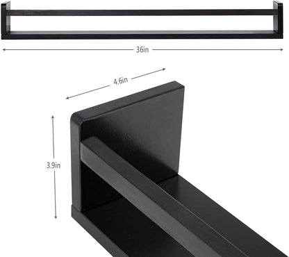 AZSKY Black Nursery Bookshelves for Wall Hanging Kids Bookshelf Baby Book Shelf Organizer Wall