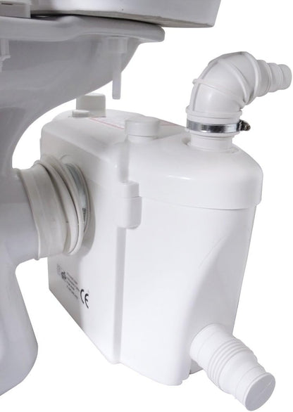 800W/1+HP American Round Macerating Toilet Kit with Macerator Pump for Basement Toilet System