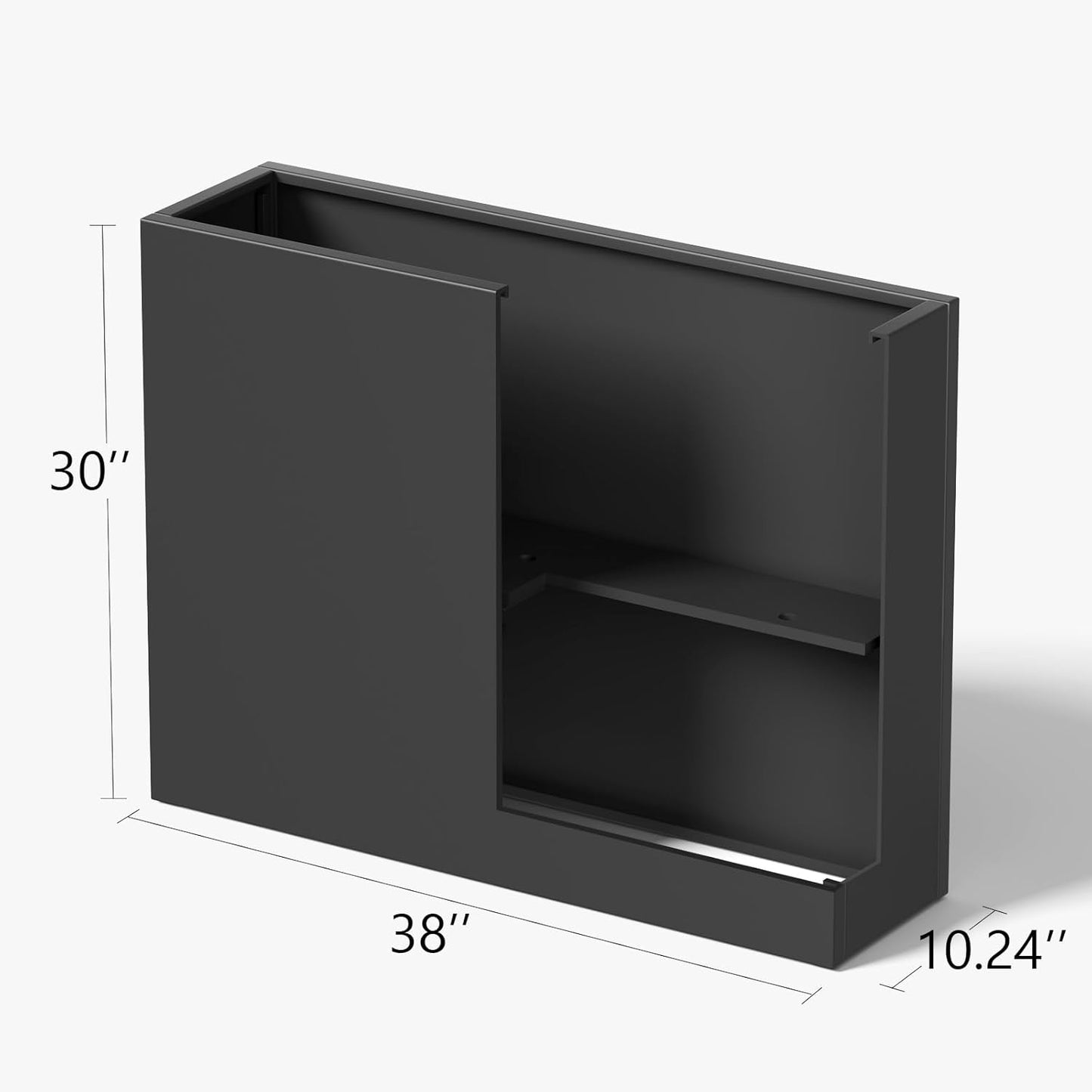 Stoog 38" Metal Tall Rectangular Planter - All-Weather Planter Box for Indoor/Outdoor Use, with