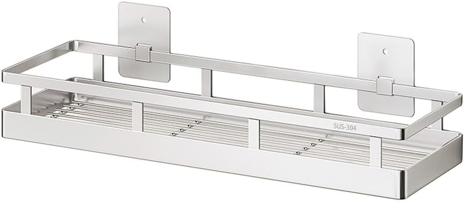 19.69Inch Spice Rack Organizer, SUS304 Stainless Steel Wall Mount Spice Rack Storage Basket