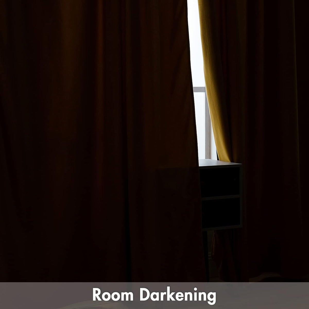 MIULEE Mustard Yellow Velvet Curtains Thermal Insulated Blackout Curtain Fall Drapes for Bedroom