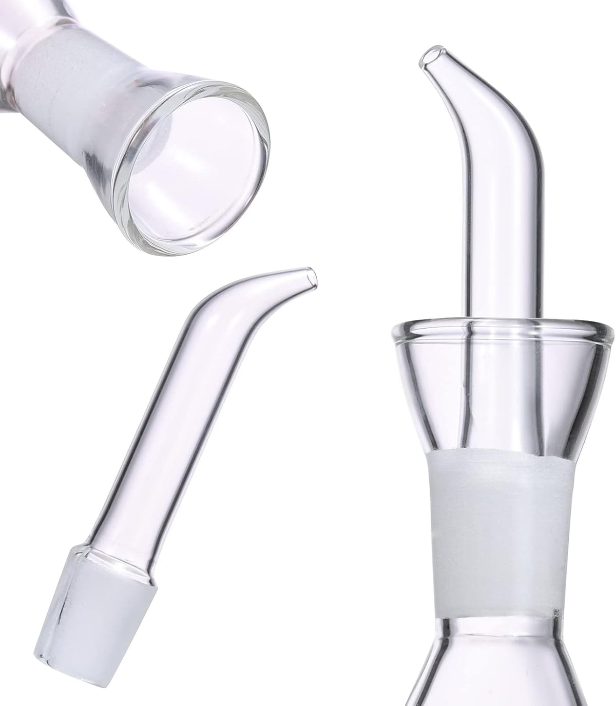 ELETON Olive Oil Dispenser Borosilicate Glass Bottle - 16 oz 500ml Non Drip Dispenser - Leak Proof