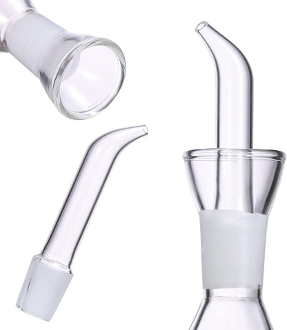 ELETON Olive Oil Dispenser Borosilicate Glass Bottle - 16 oz 500ml Non Drip Dispenser - Leak Proof