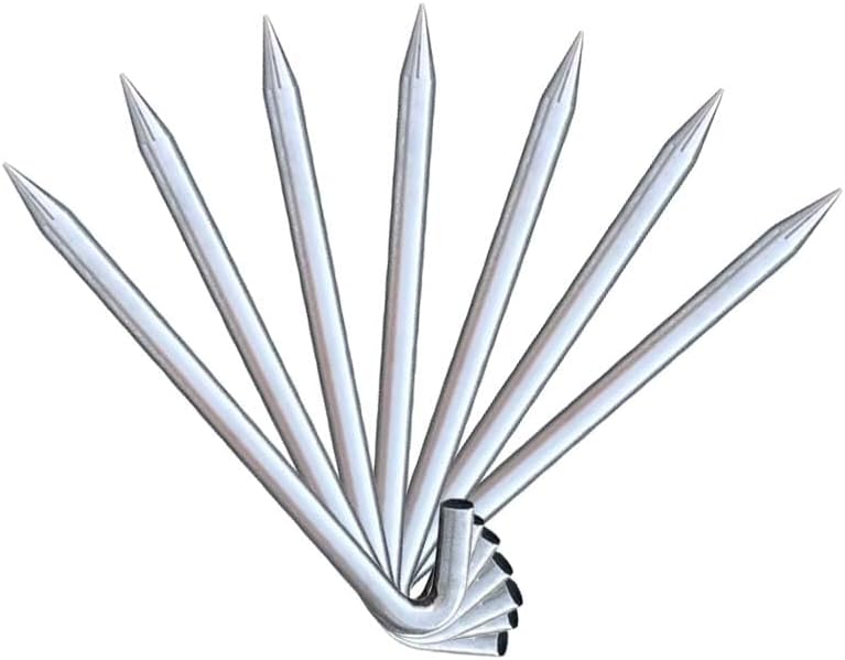 Moose Supply Steel Tent Stakes Heavy Duty Ground Stake, Metal Stakes to Anchor Commercial