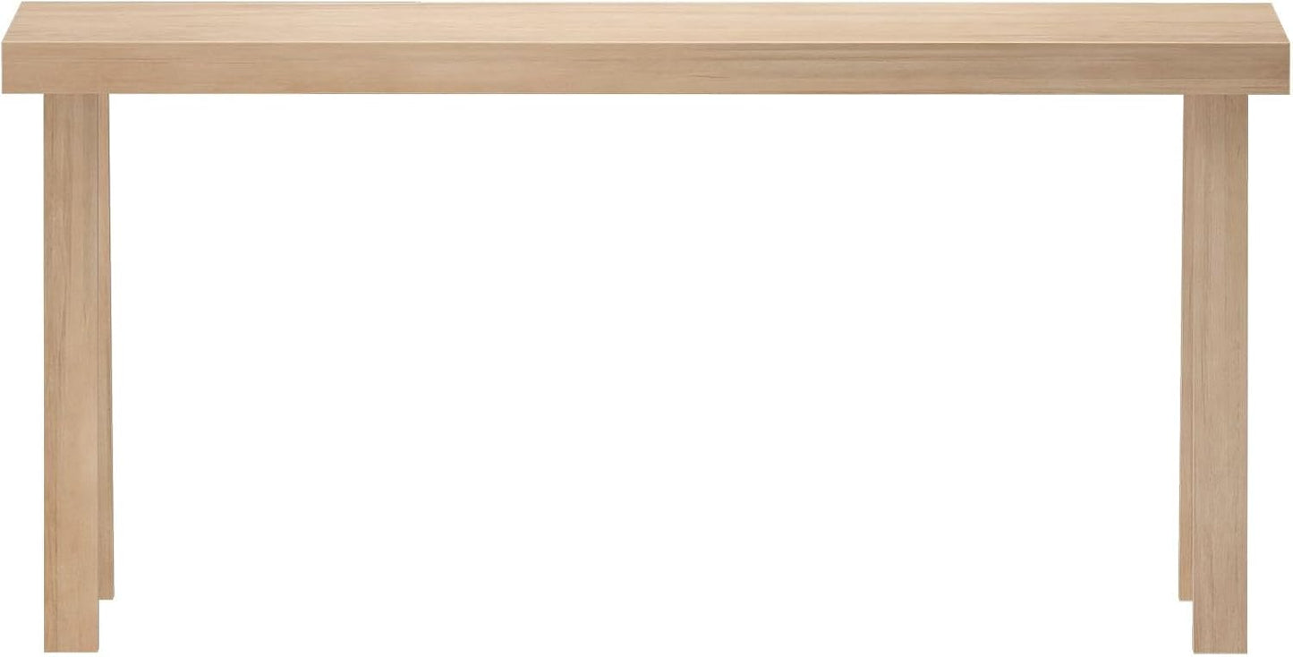 Plank+Beam Solid Wood Console Table, 66 Inch, Sofa Table, Narrow Entryway Table for Hallway, Behind