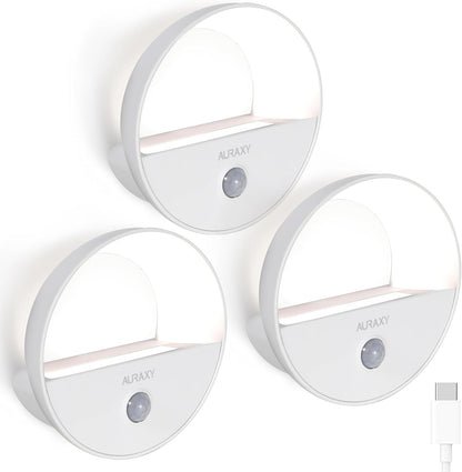 Rechargeable Motion Sensor Night Light, Battery Night Lights LED Cool White Magnetic Stick-on