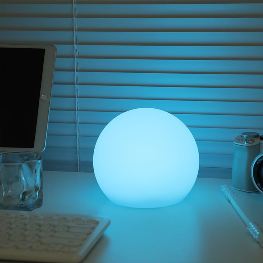 LED Globe Orb Light, 6-in LED Light Ball for Kid, 16 Dimmable Colors & 4 Modes Light Up Ball Mood