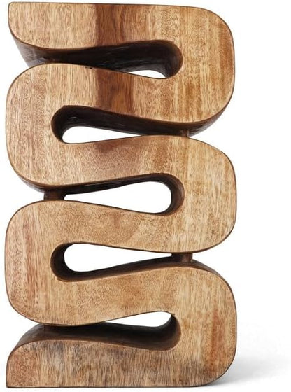 Rutledge & King Aspen Wood End Table - Unique Wooden Side Table - Mid Century Side Table - Saur