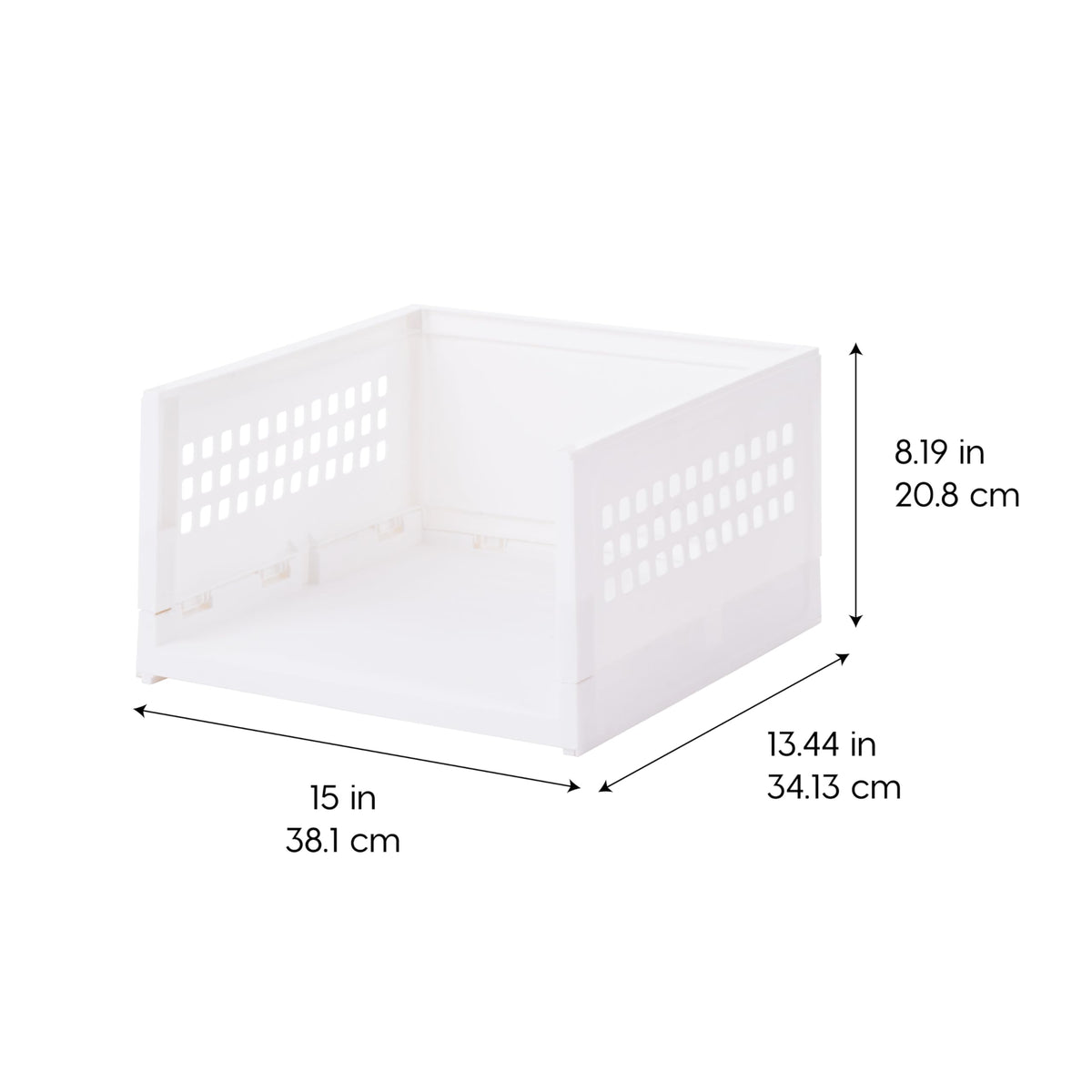 IRIS USA Modular Storage Organizer, 2 Pack, Made in USA, Collapsible