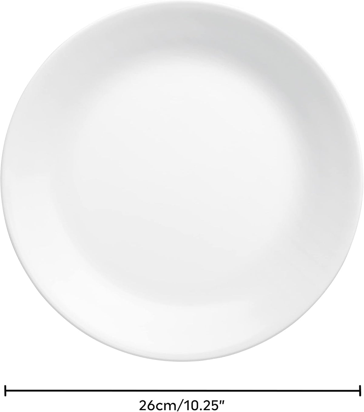Corelle Vitrelle 4-Pieces 10.25" Glass Dinner Plates Chip & Crack Resistant Glass Dinnerware Set