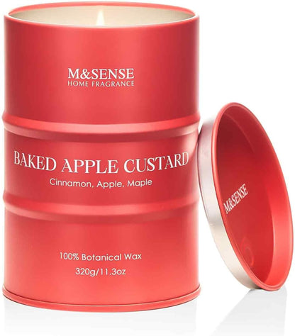 M&SENSE Baked Apple Scented Candles Natural Non Toxic, Aromatherapy Candle for Stress Relief