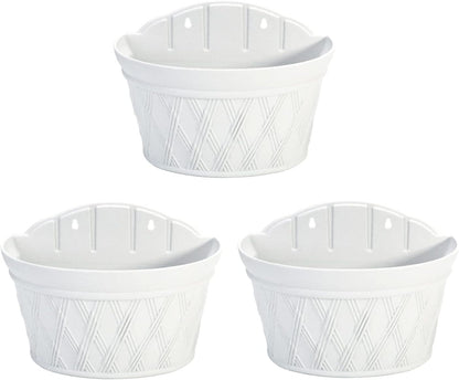 Sungmor Wall Hanging Planters,11.5 Inch Hanging Flower Pots for Railing Fence - Indoor Outdoor