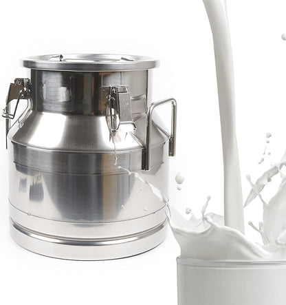 Stainless Steel Milk Can, 20 L/5.25 Gallon Heavy Duty Airtight Storage Canister Milk Bucket with