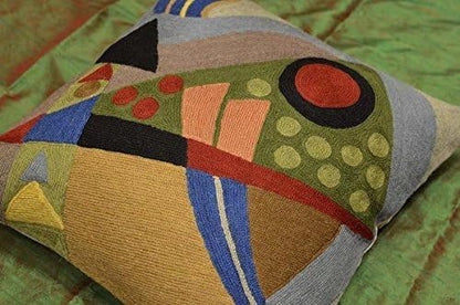 Kandinsky Abstract Pillow Cover - Original | Modern Toss Pillows Modern Chair Cushion Contemporary