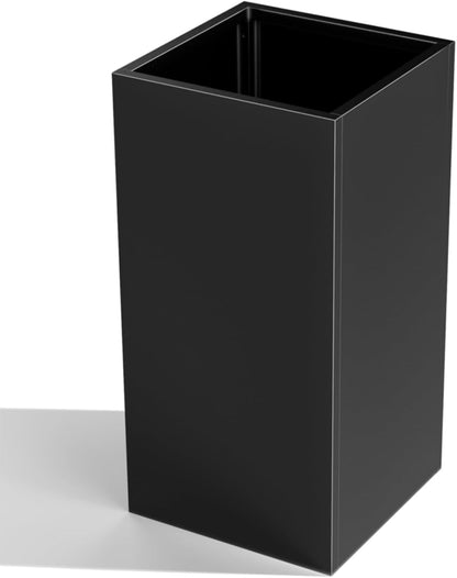 Tall Metal Cube Planter for Outdoor Plants 15" L x 15" W x 30" H, Heavy Duty Steel Planter Box with